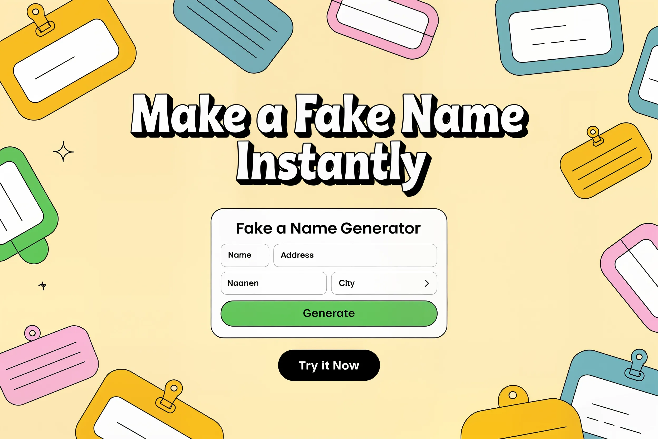 Make a Fake Name Instantly with Our Free Fake a Name Generator Tool