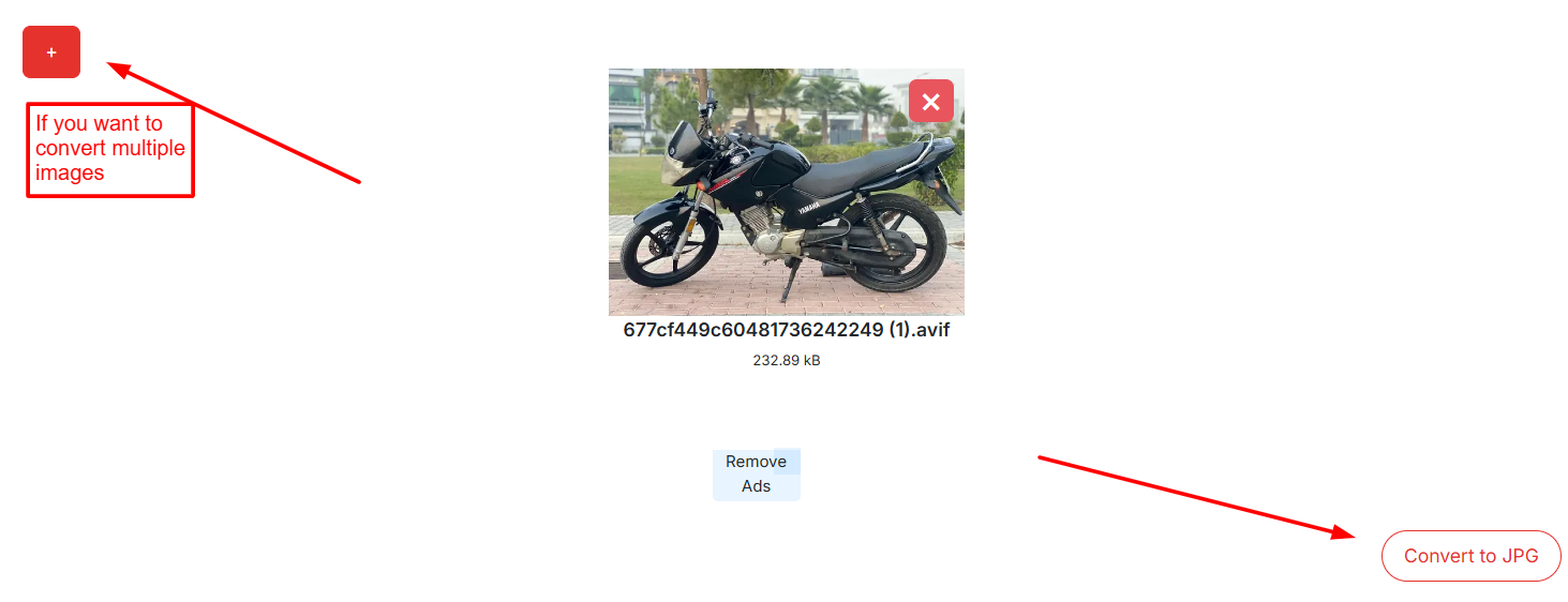 Step 1 to change AVIF into JPG